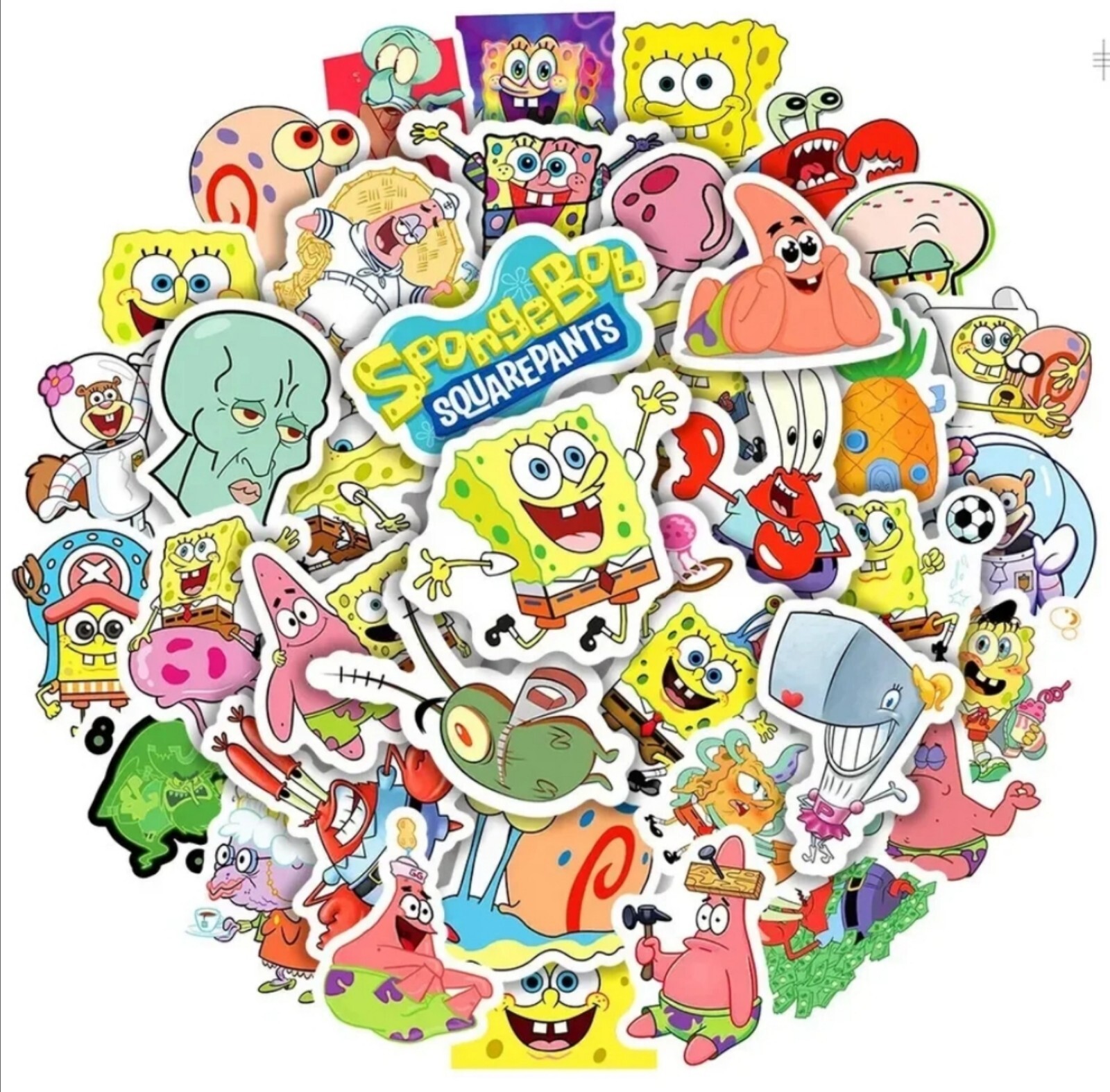 20 PCS Kids Cartoon TV Show Sponge Water Pineapple Sea Stickers BRAND NEW