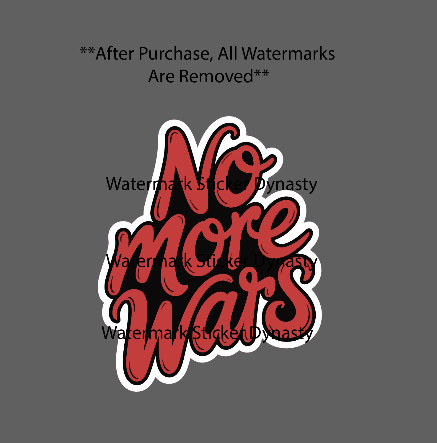 No More Wars Sticker Waterproof Decal Quote Warfare Bomb Peace Gift NEW