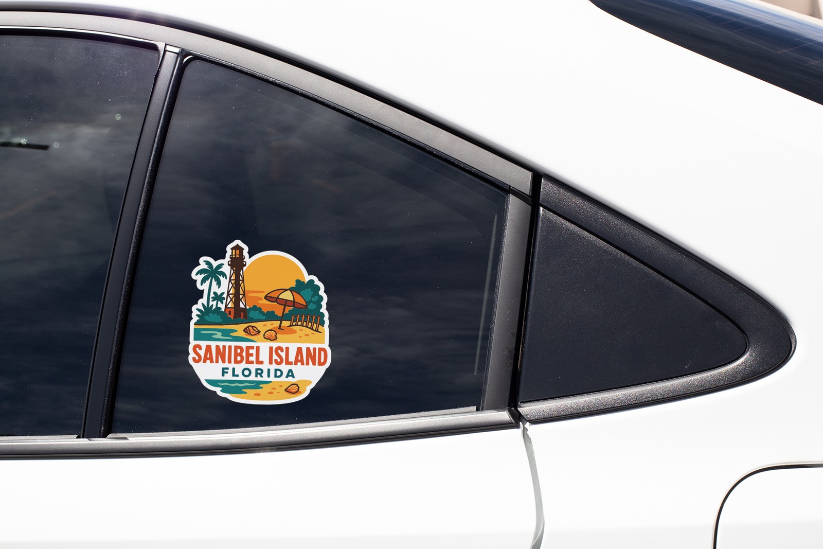 Sanibel Island Sticker Decal Vinyl Die-Cut City Skyline Landmark Design