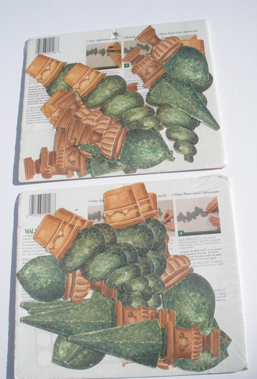 2 x 25 Topiary tree Shrubs Wallies Wallpaper Cut Outs 5" Pre-pasted Washable