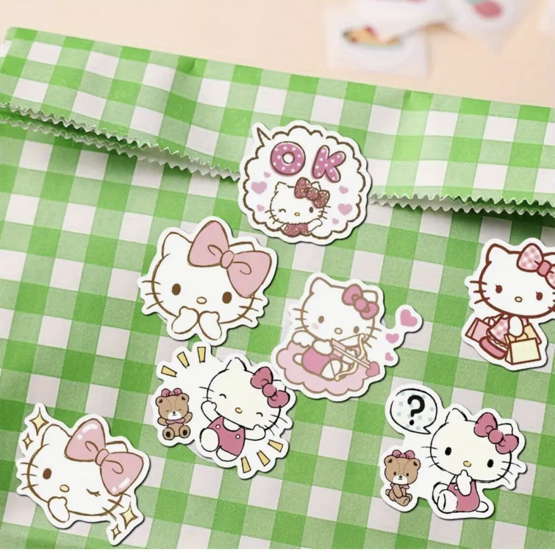 Hello Kitty Stickers 50 Pcs, Pretty In Pink Kawaii Decals Sanrio Cartoon Cat