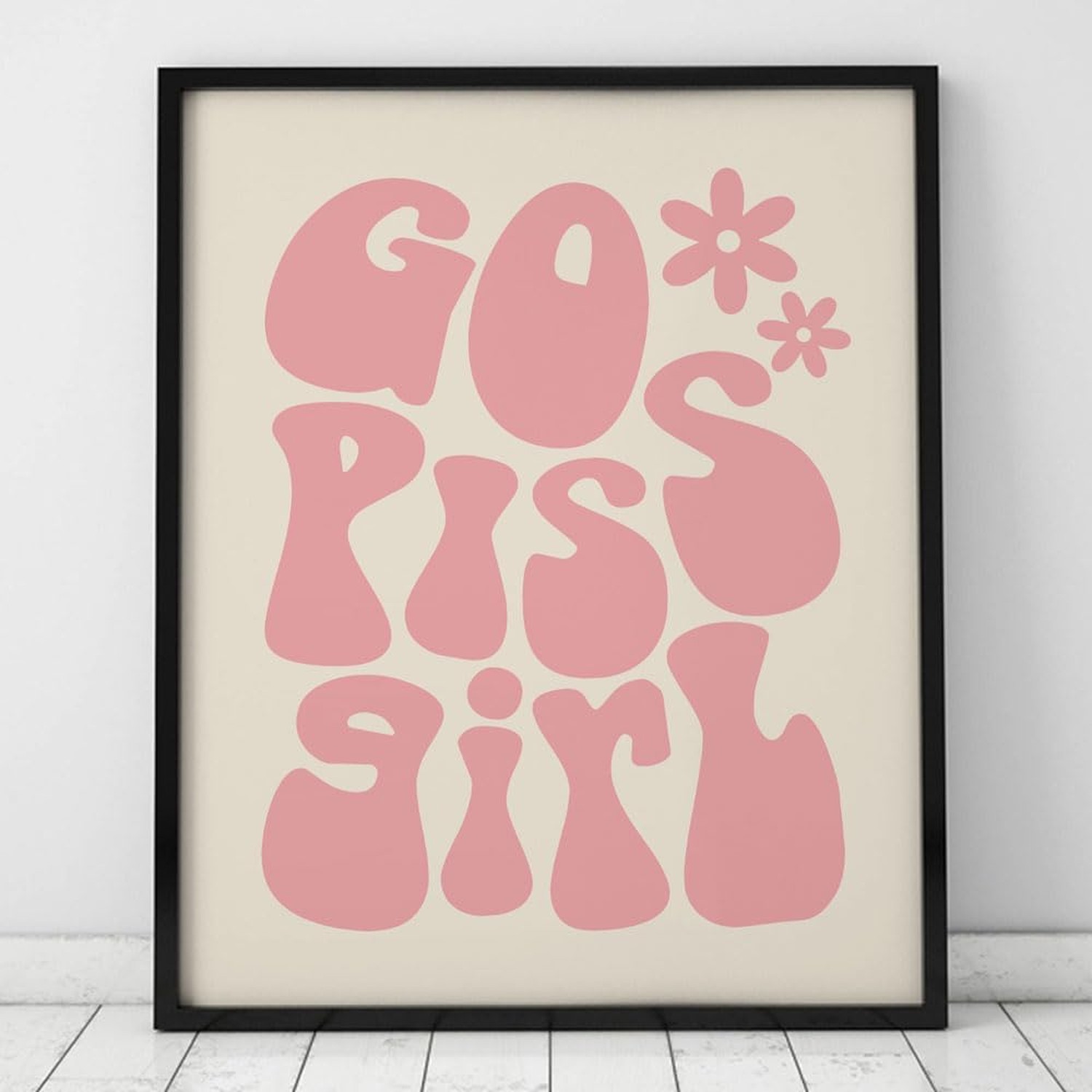 Go Piss Girl Wall Art Trendy Wall Art Funny Cute Gift Idea Apartment Decor Pi…