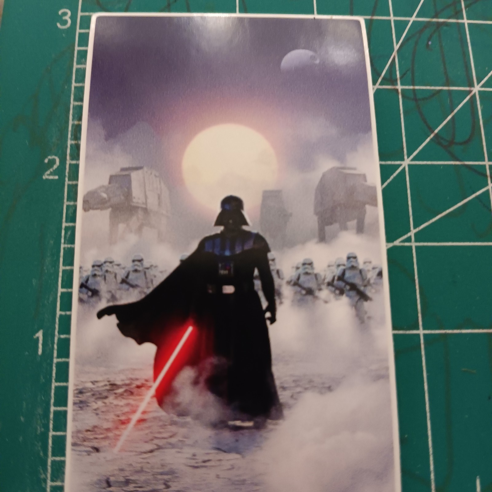 STARWARS X DARTH VADER X DEATH STAR X VYNIL HIGH-GLOSS STICKER X 3X3 ATS ATS X