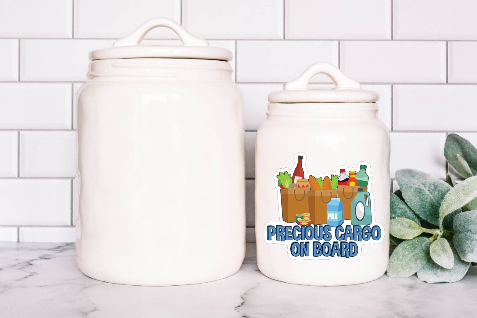Precious Cargo On Board Groceries Grocery Getter Decal Sticker Food Tariff USA