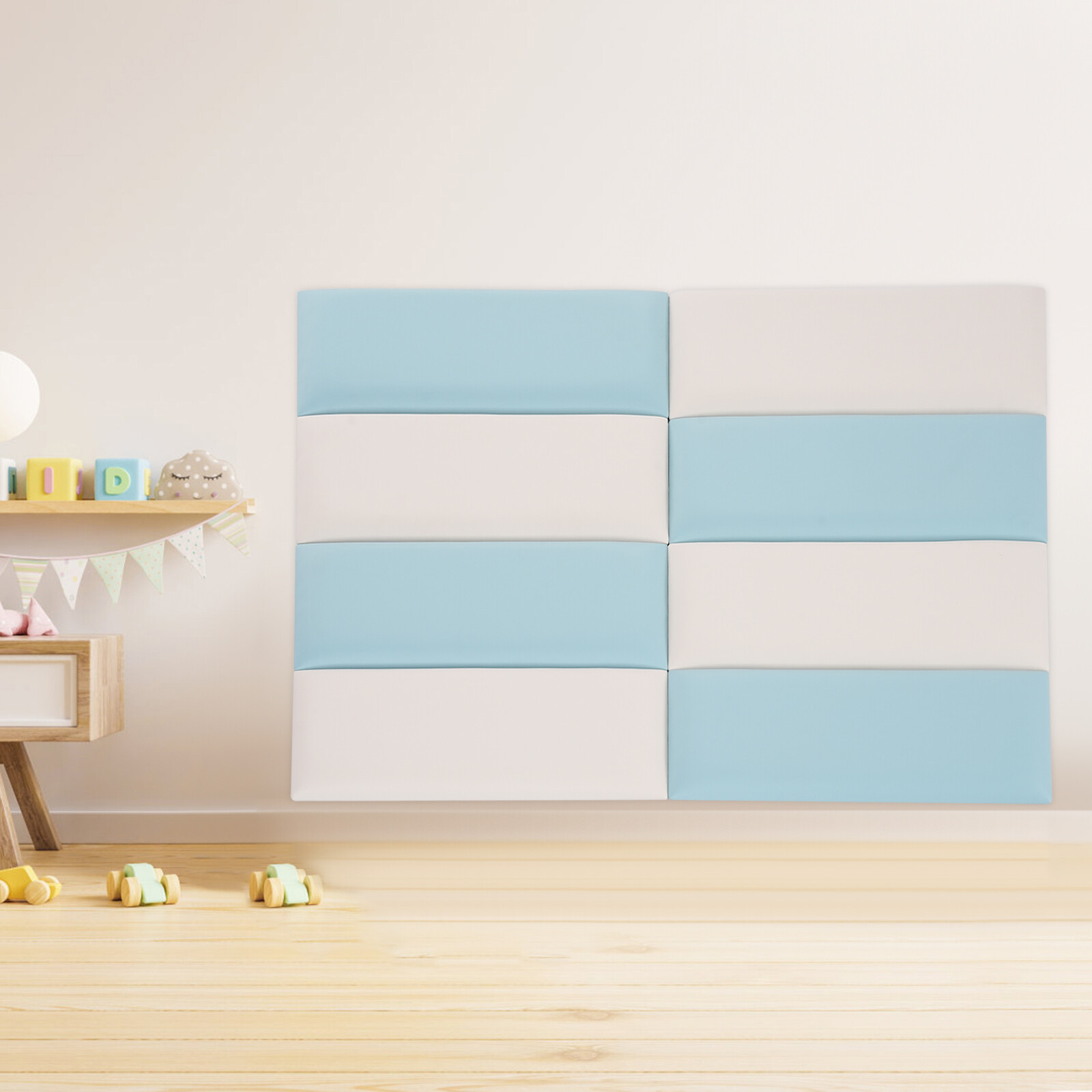 Wall Panels Pack of 8 Self-Adhesive Wall Panel, Anti-collision Wall Padding