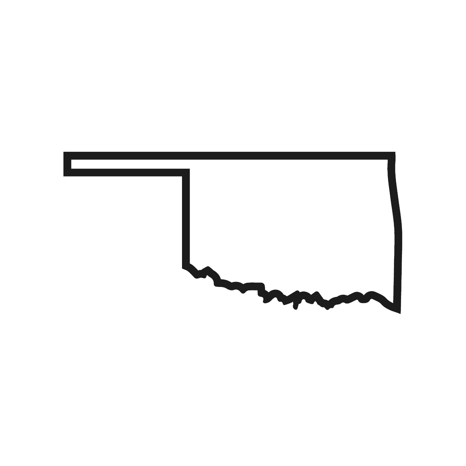 Oklahoma Outline Vinyl Decal Hallow State Line shape sticker