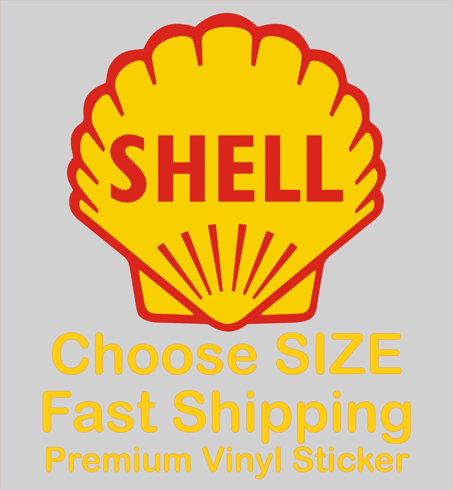 SHELL GASOLINE Premium Vinyl Sticker Decal –6 SIZES– vintage oil gas racing