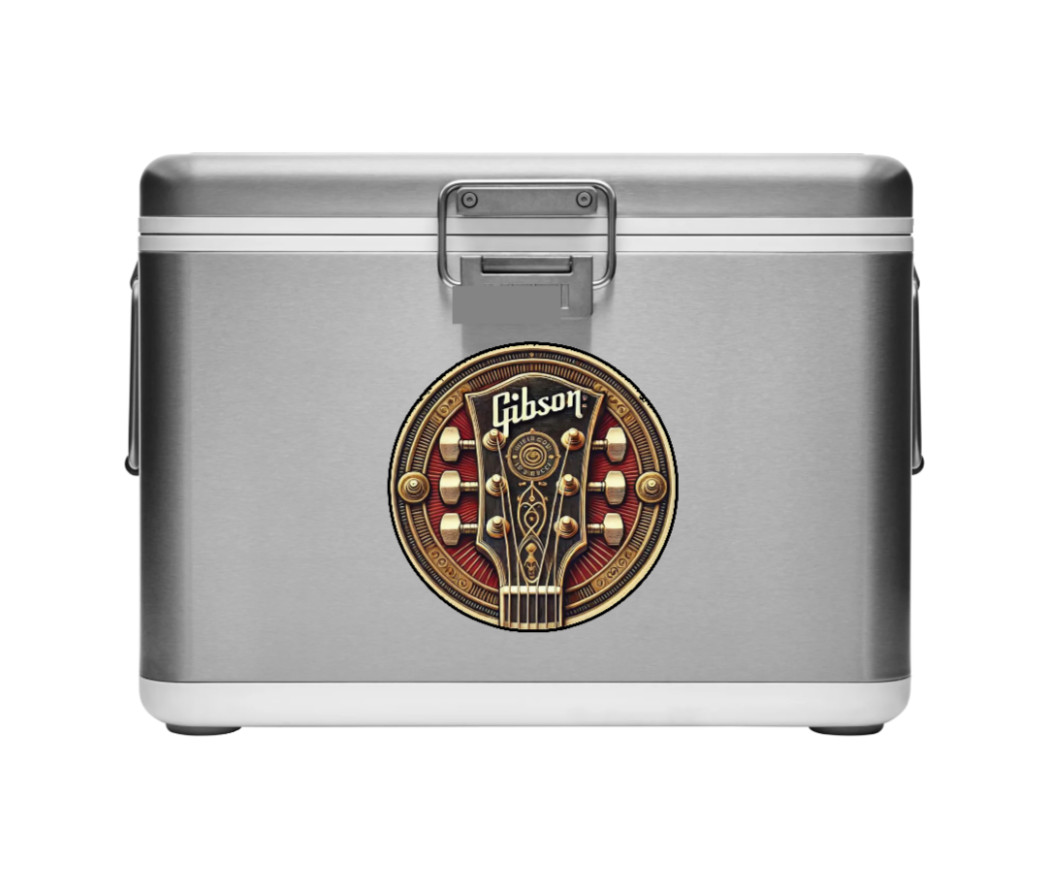 Guitar Gibson – 4in Handmade Vinyl Decal Auto Cooler Laptop Case Lg Cup Decor 26