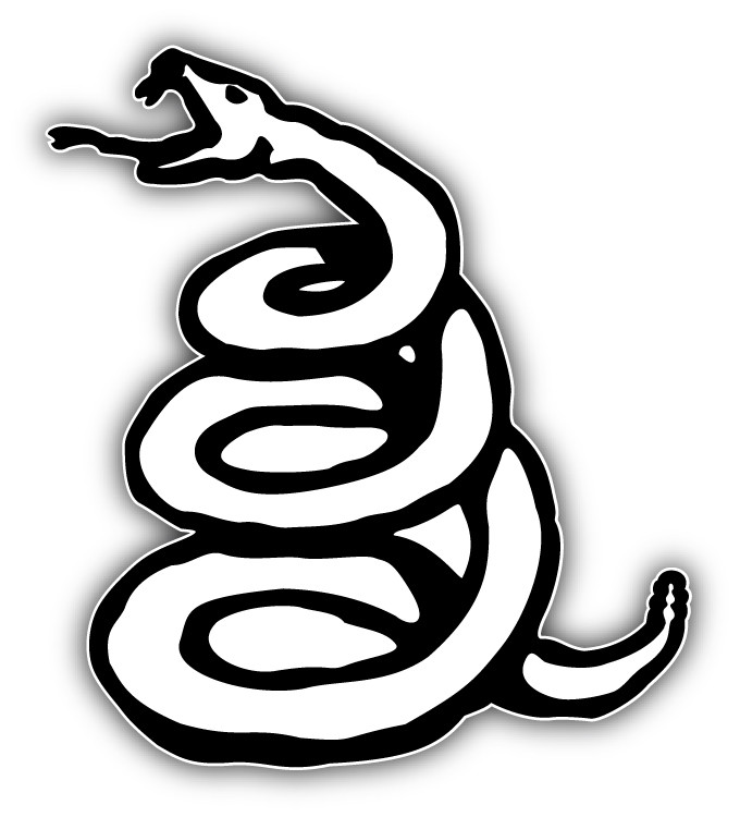 Metallica Snake Car Bumper Sticker Decal – 3", 5" or 6"