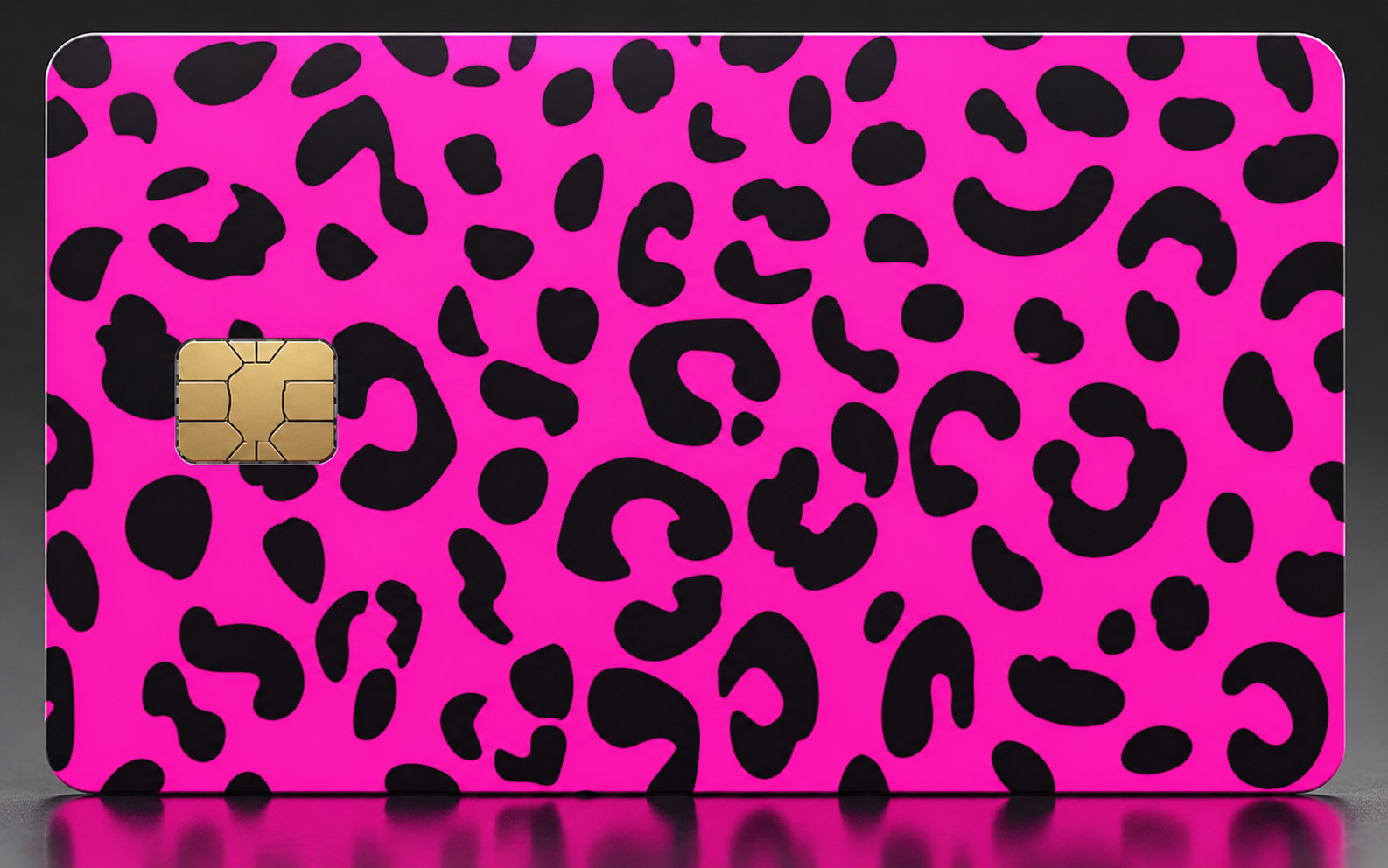 Hot Pink Black Leopard Print Credit Card Skin Debit Card Vinyl Sticker