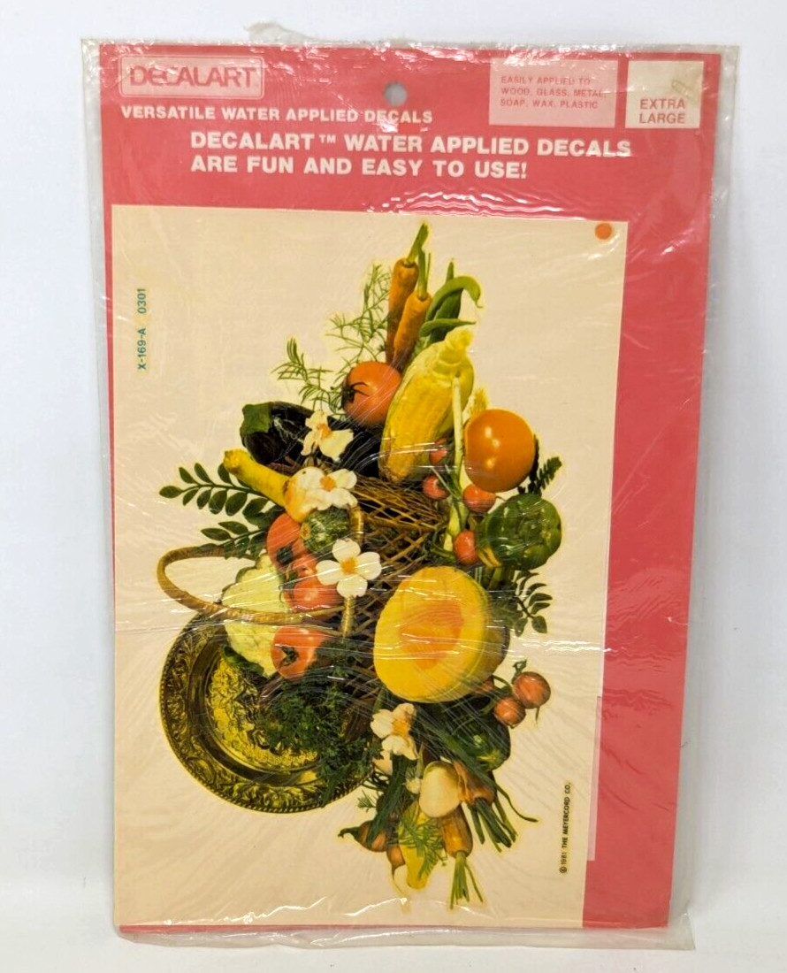 New Vintage 1981 Meyercord Decalart X-169-A Food Water Applied Decals