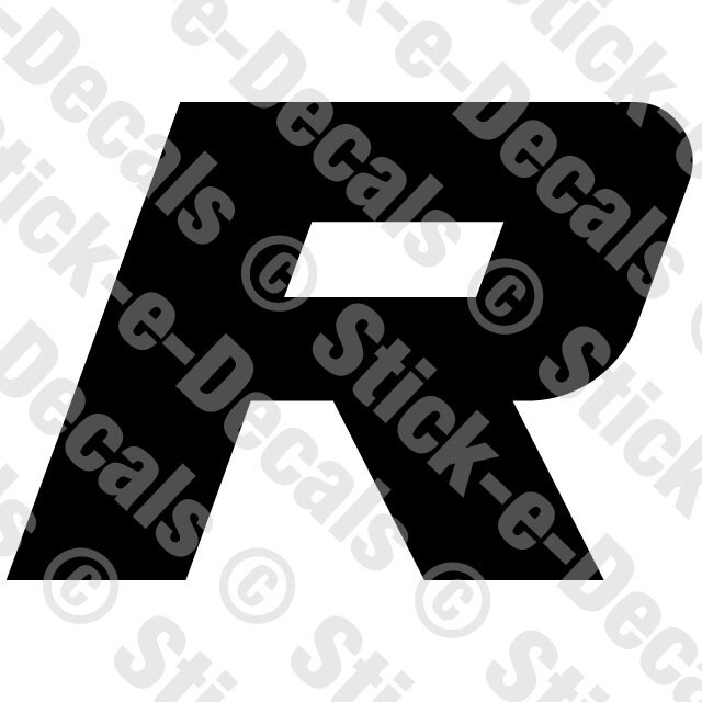 JERSEY LETTER R Vinyl Die Cut Decal Sticker – Sport Athlete Alphabet Text – A4