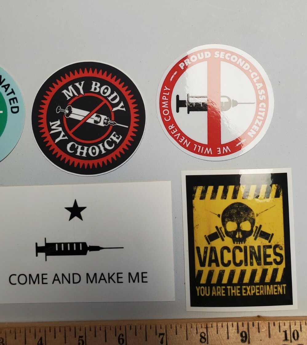 ANTI VACCINE VAXX VAX 💉 Big Pharma mRNA Stickers VARIETY PACK (6)