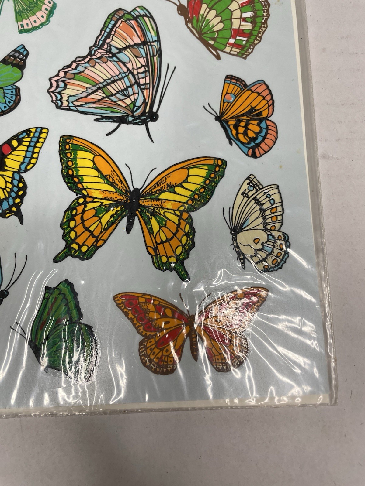 VTG 1981 Decoral Hand Painted Decals – Multi-color Butterfly A-53 Craft Stickers