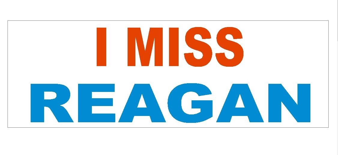 Anti Obama I Miss Reagan Bumper Sticker or Helmet Sticker D267 Political