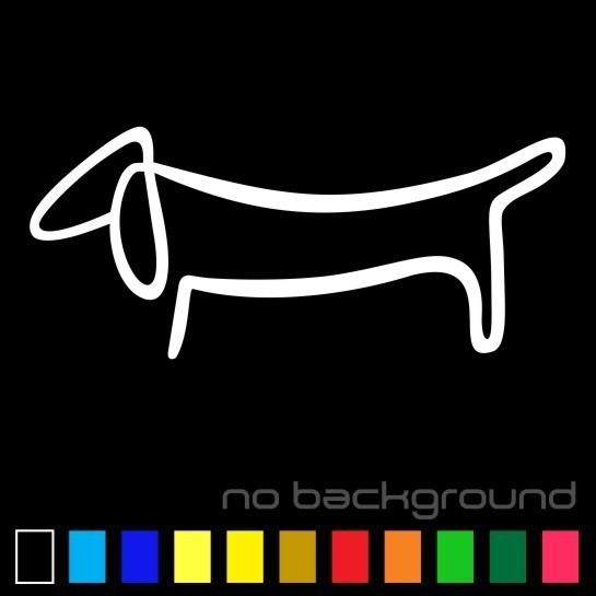 Dachshund Weiner Dog Sticker Vinyl Decal – Hotdog Pet Fun Car Window Wall Decor