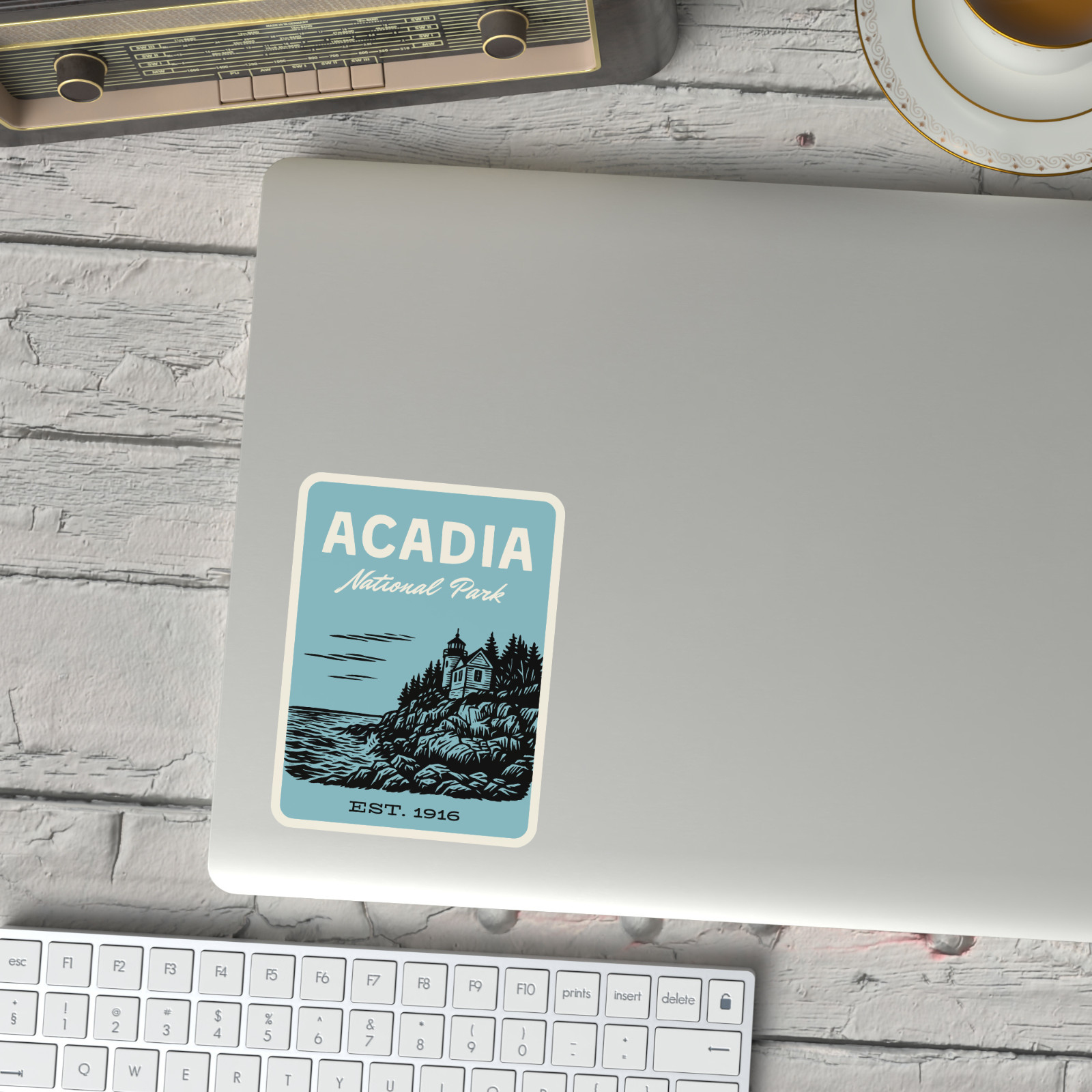 Acadia National Park Sticker – Retro 1960s Style Decal