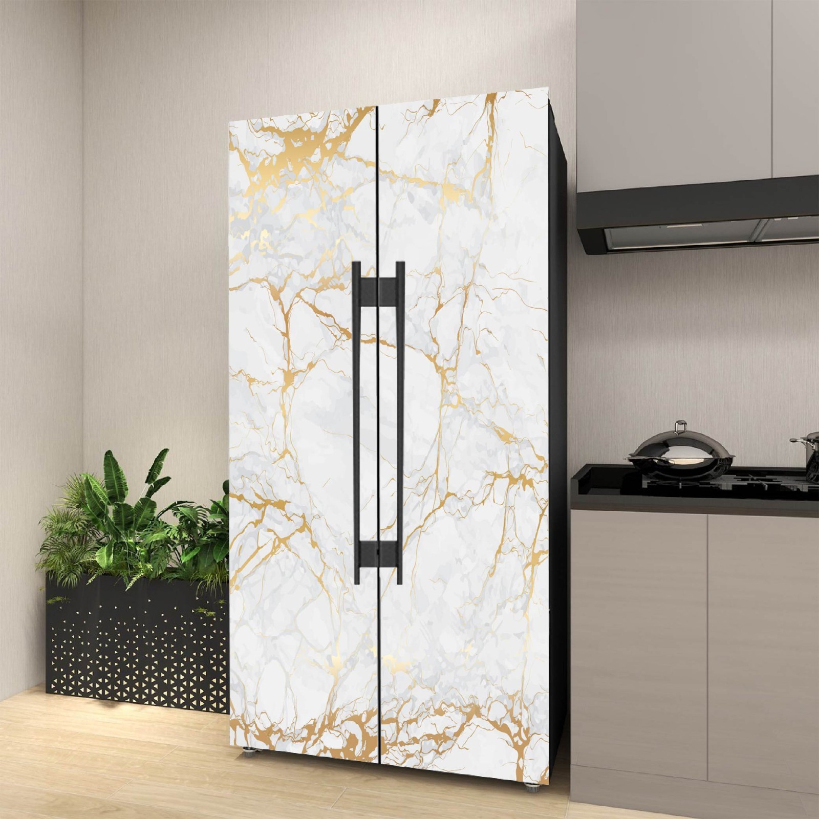 Fridge Appliance Vinyl Wrap Peel Stick Cover 32" x 78.7" (81x200cm)