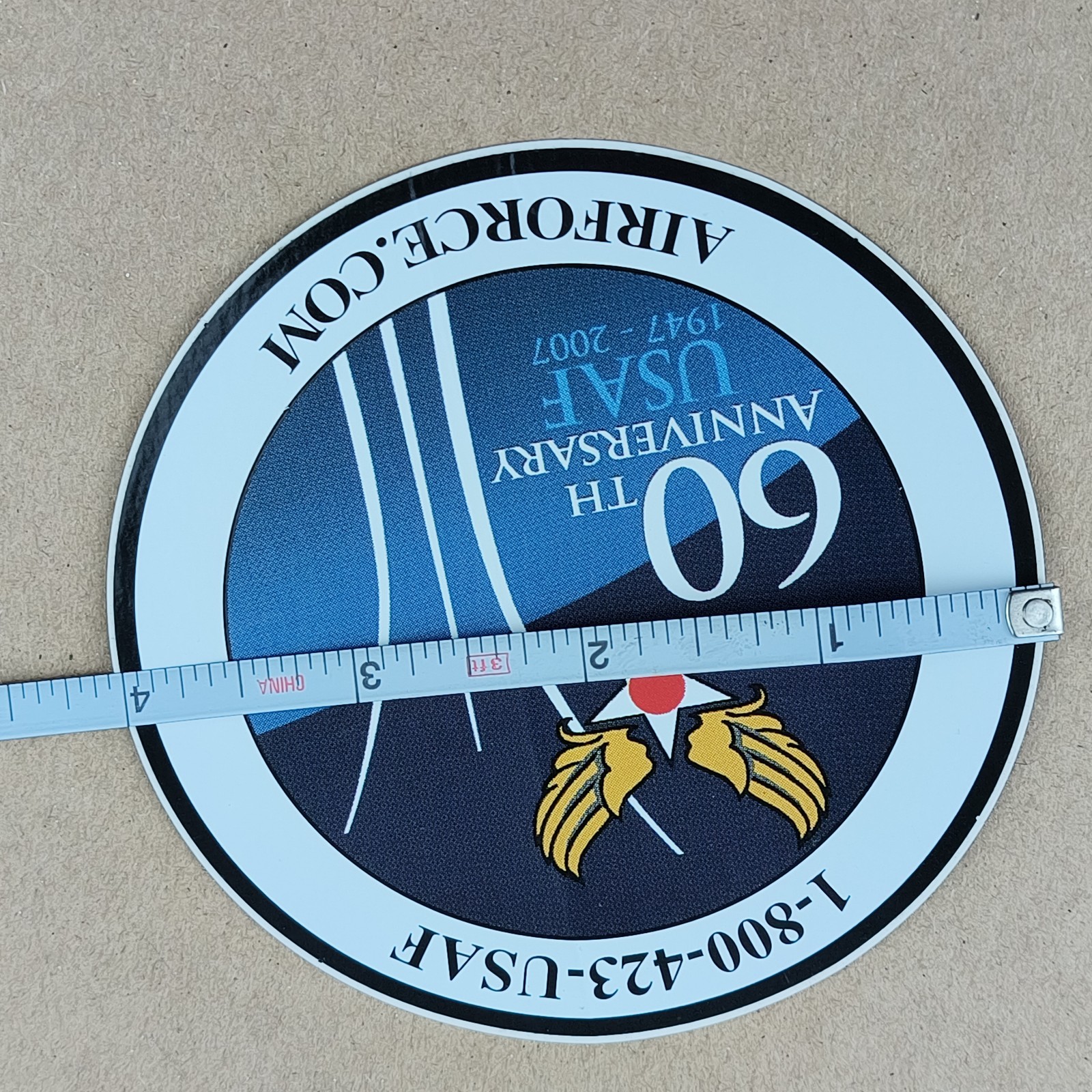 United States Air Force 1947-2007 60th Anniversary sticker 4 In
