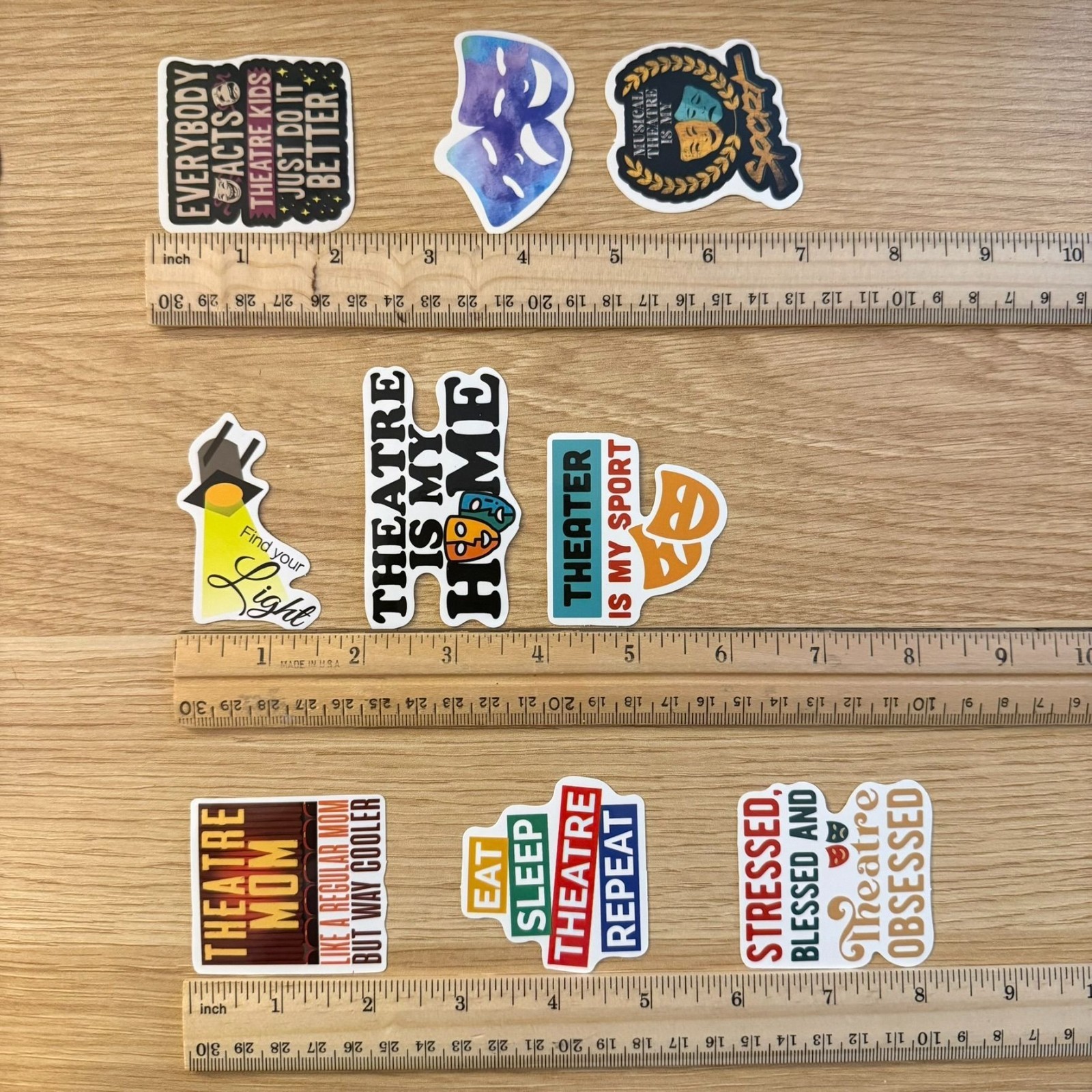 Comedy and Tragedy Masks Vinyl Sticker Theater Drama Waterproof Performers No11