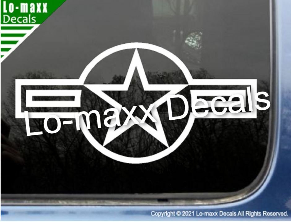 Modern USAF US Air Force Military Aircraft Roundel Insignia Die Cut Vinyl Decal