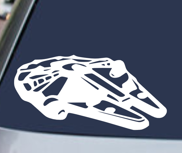MILLENIUM FALCON STAR WARS VINYL DECAL STICKER CAR WINDOW BUMPER LOGO SYMBOL JDM