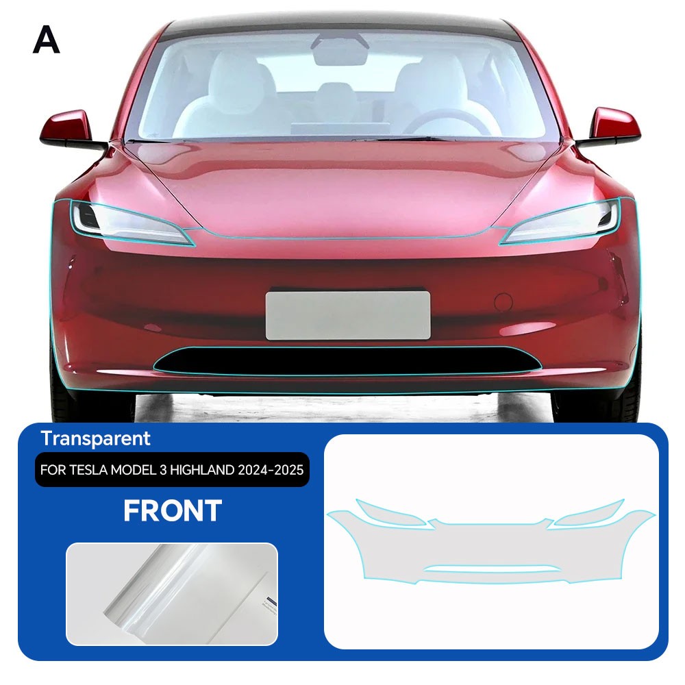 For Tesla Model 3 Highland 2024 Precut Car Full Body Paint Protection Film Clear