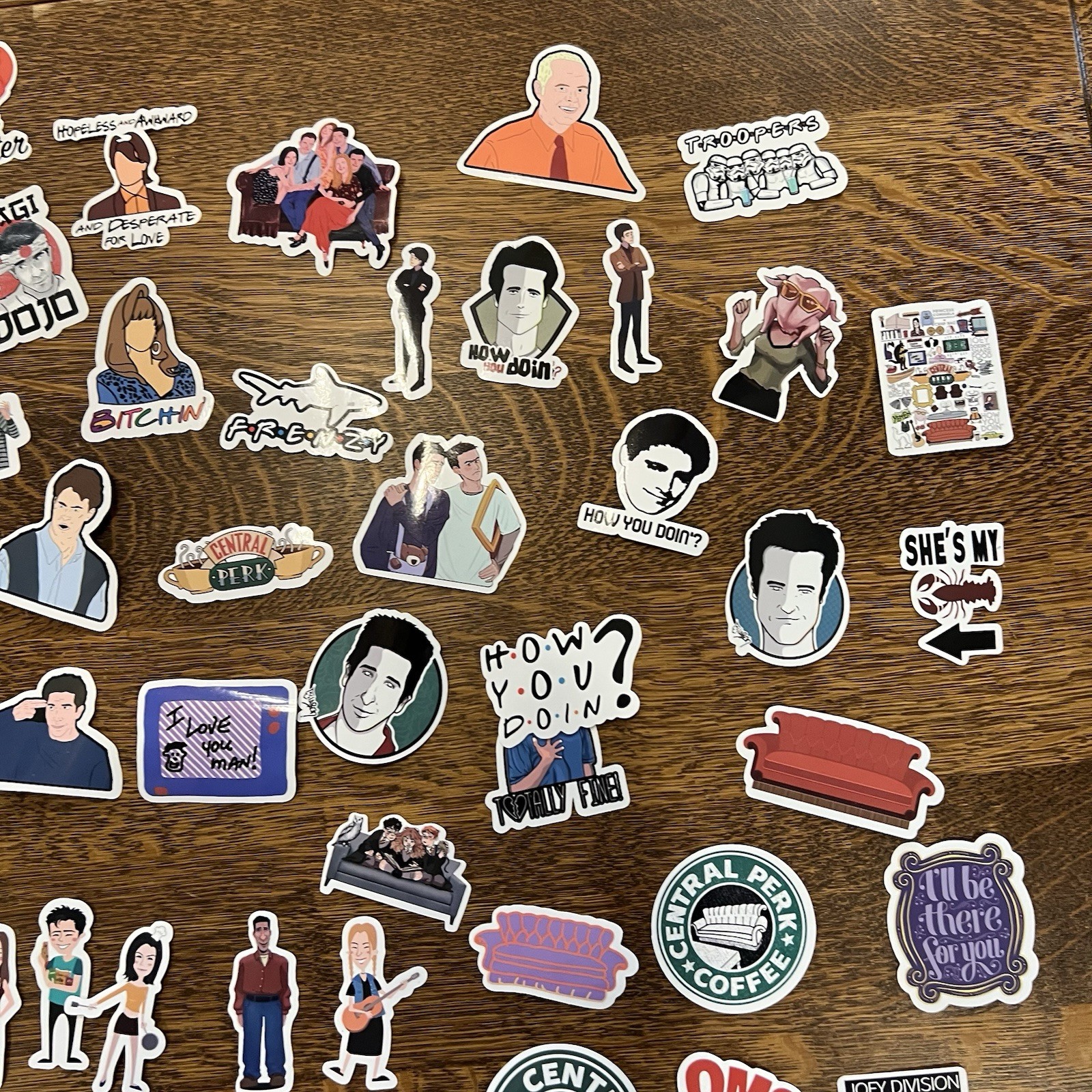 45+Pcs Friends Sticker for Adults Teens Girls Scrapbooking Water Bottles