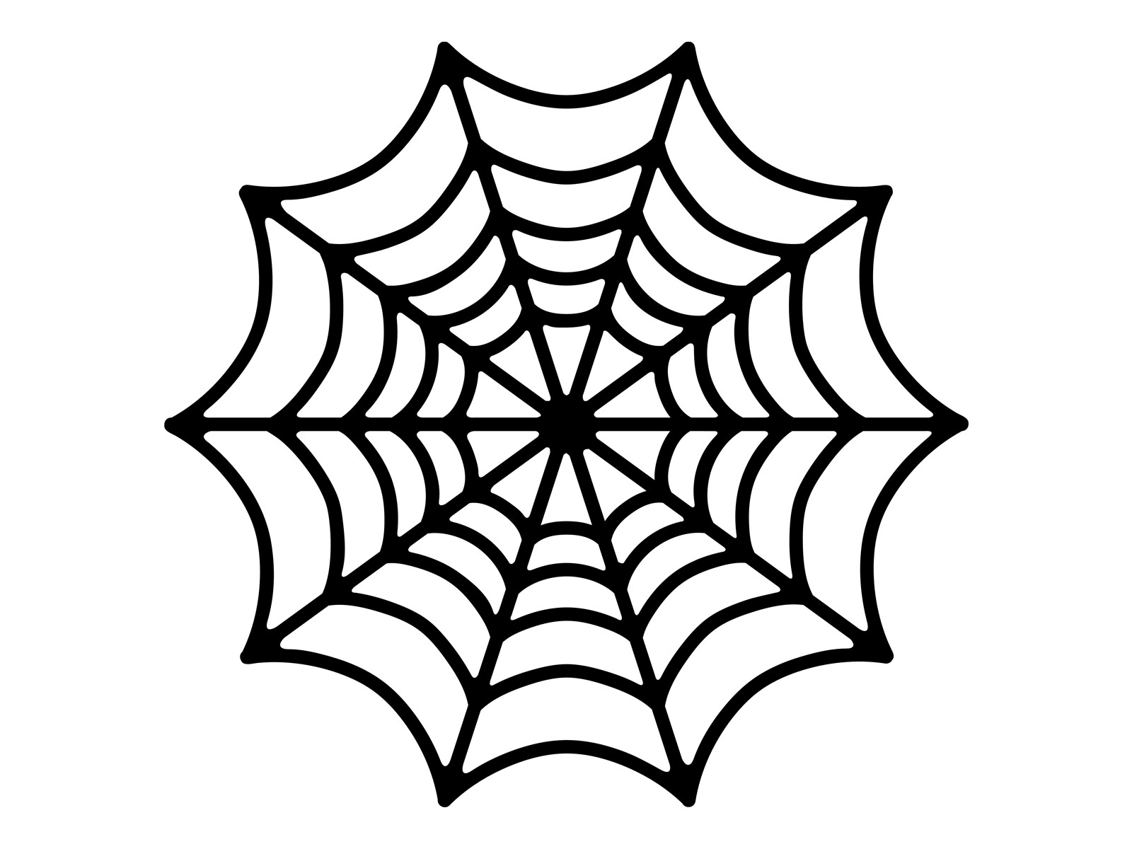 Spider Web Goth Halloween Decal Car Water Proof Bottle Sticker