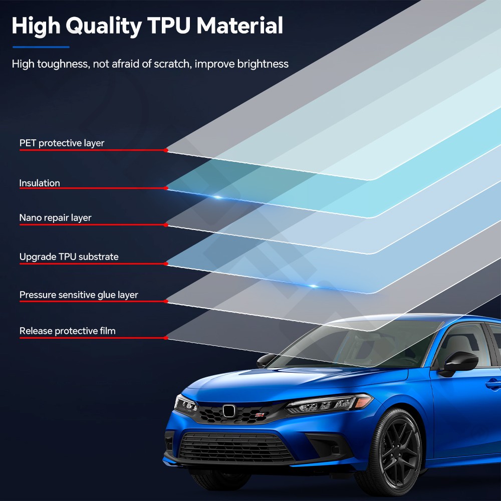 PreCut Paint Protection Film Clear Bra PPF for Honda Civic 2022-2024