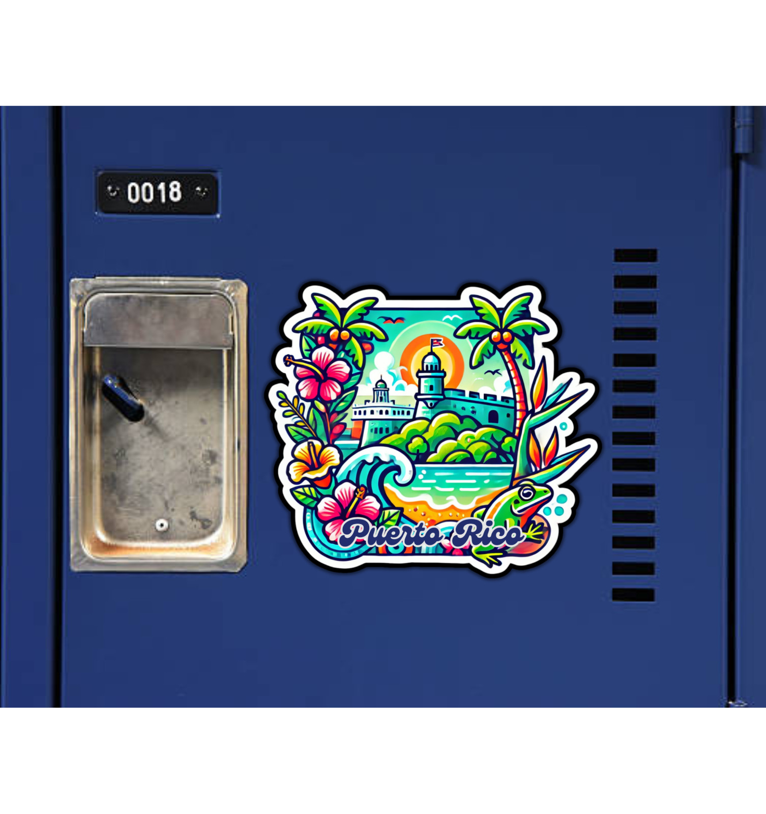 Puerto Rico Fridge Magnet or Laptop Sticker