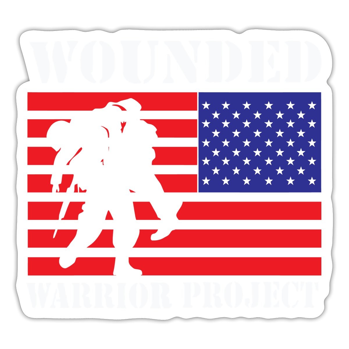 Wounded Warrior Project Usa Flag | Veterans Day Sticker, max. 4 x 4"