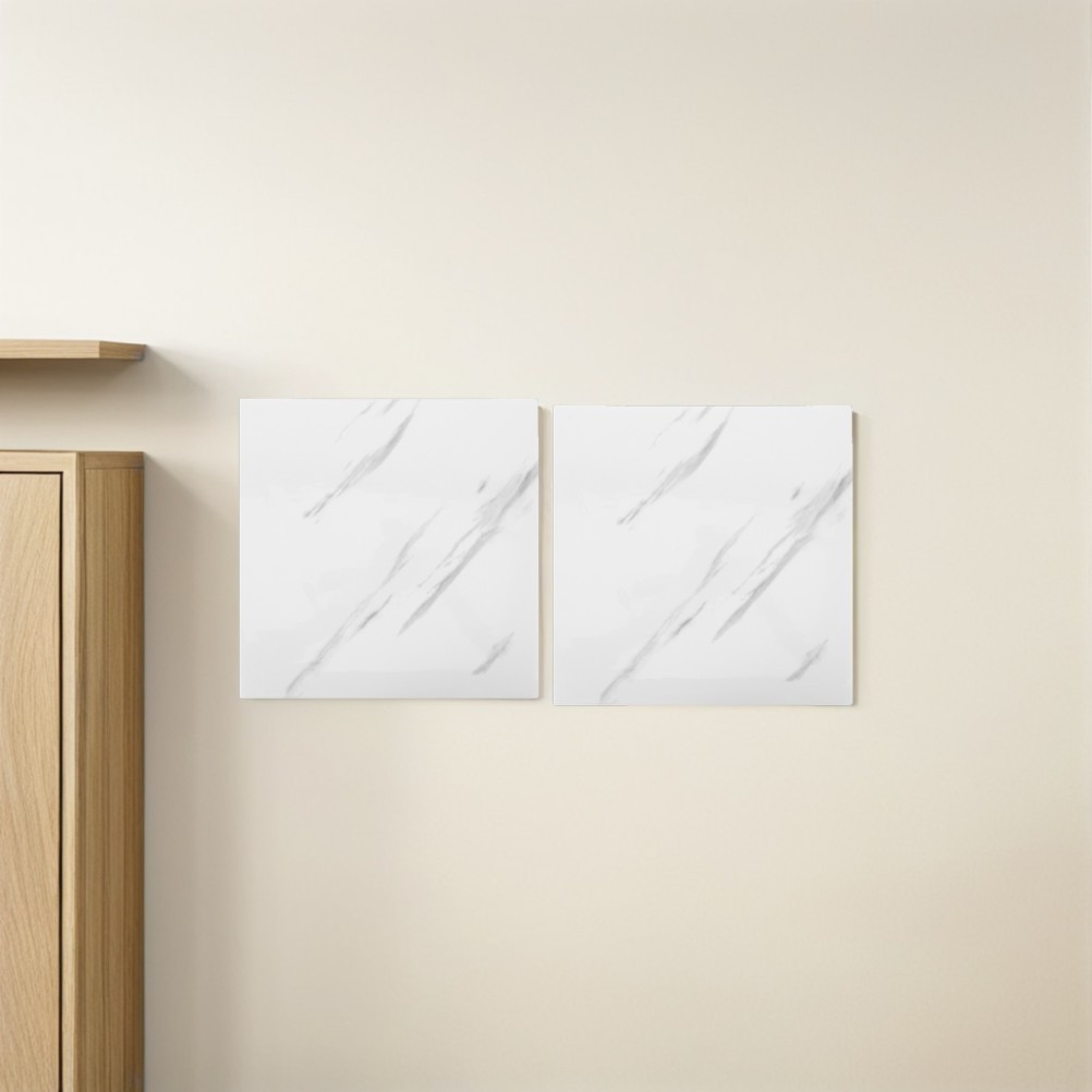 20 Pcs Self Adhesive Peel And Stick Simulated Marble Tiles For Kitchen Walls
