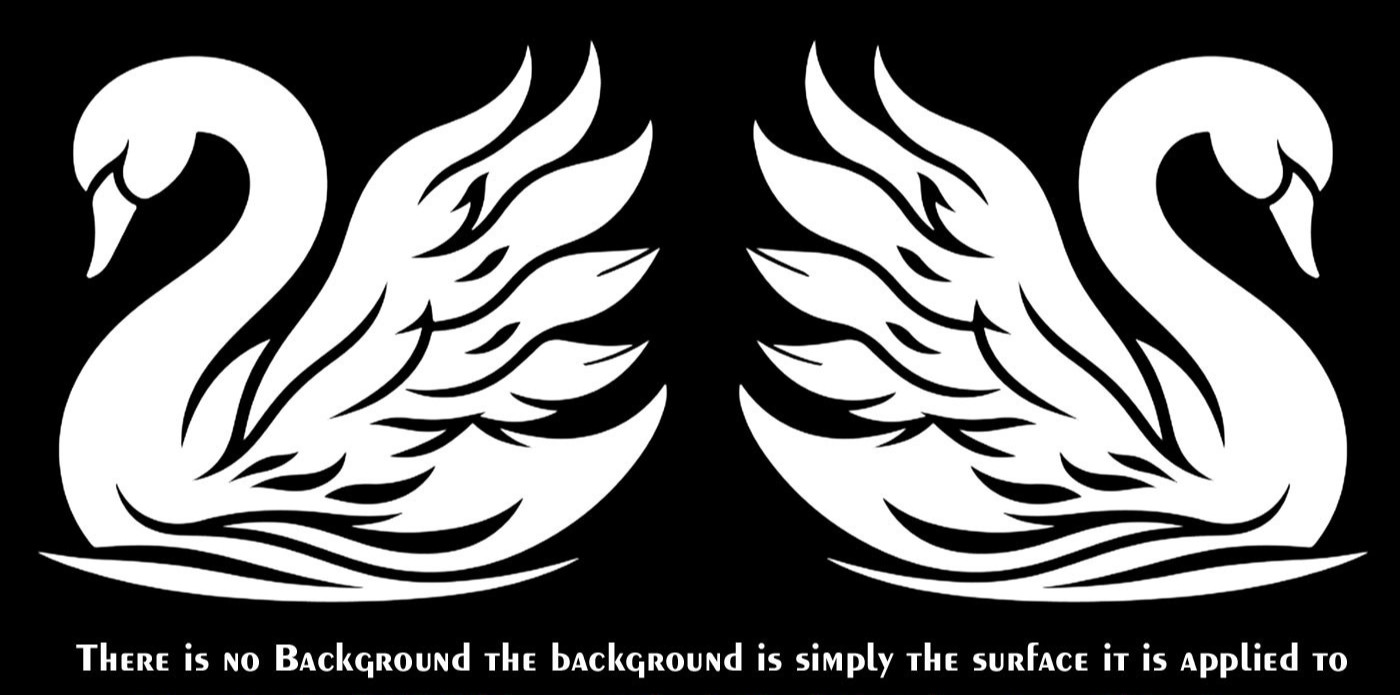 Swan Silhouette Two Pk 5" Vinyl Decals Car Window Laptop Tablet Any Flat Surface