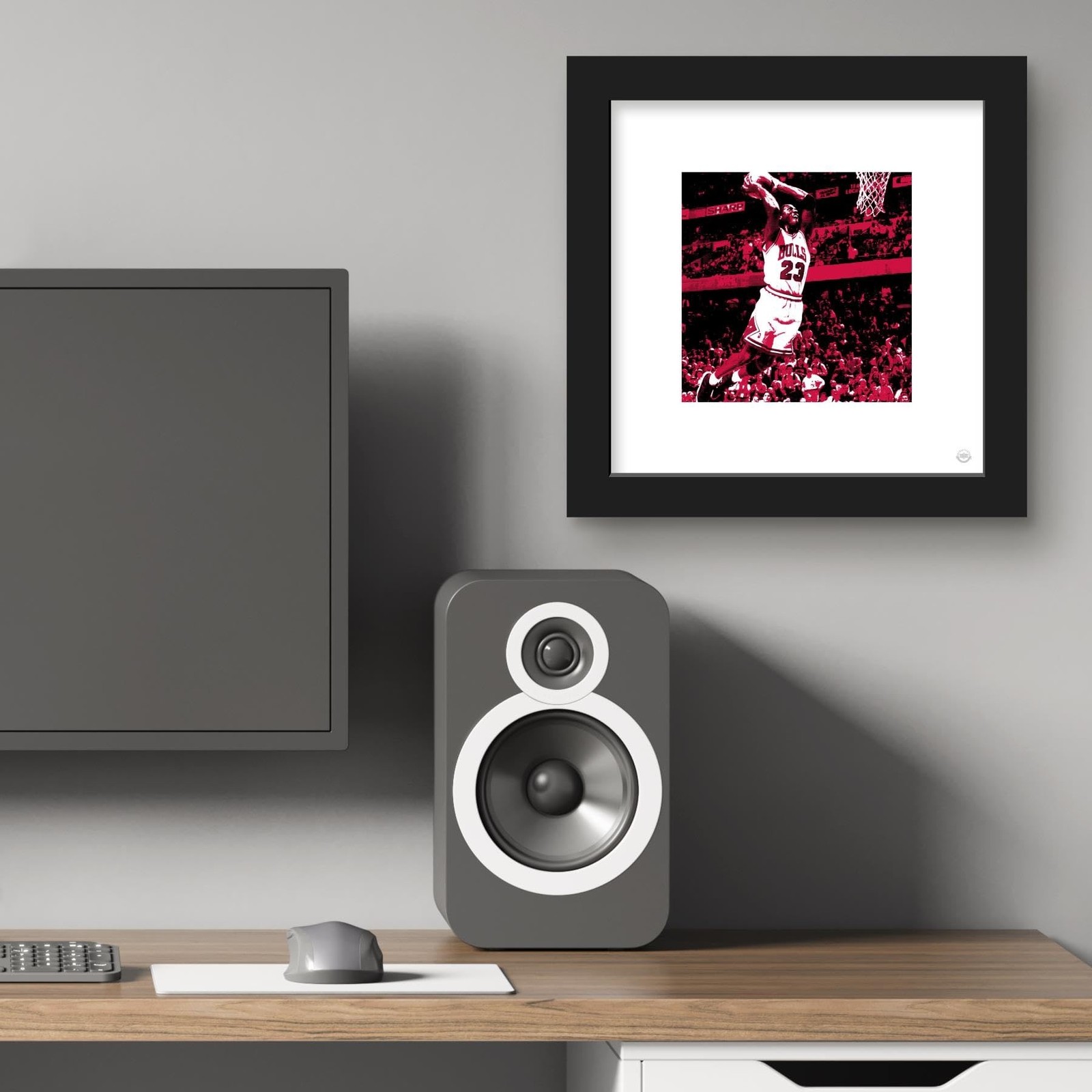 Trends International Gallery Pops Michael Jordan – Two-Handed Dunk Wall Art W…
