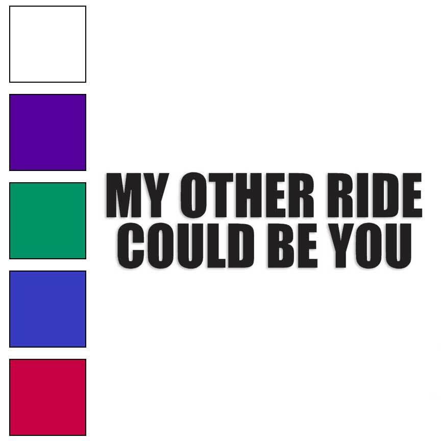 Other Ride Could Be You, Vinyl Decal Sticker, Multiple Colors & Sizes #3561