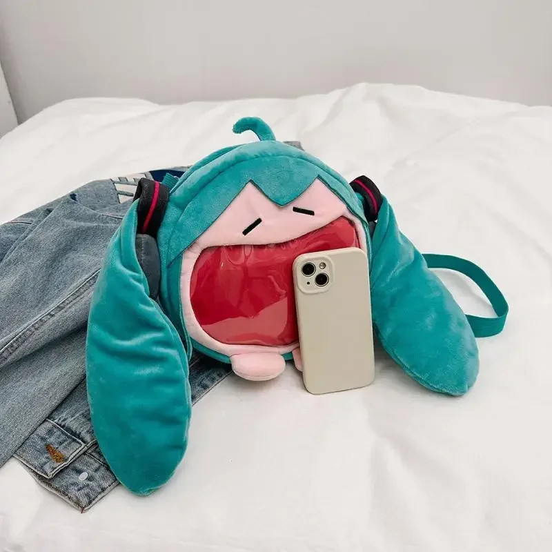 Anime Hatsune Miku Cosplay Plush Backpack Ita Bag Women Bag Shool Student Men Ve