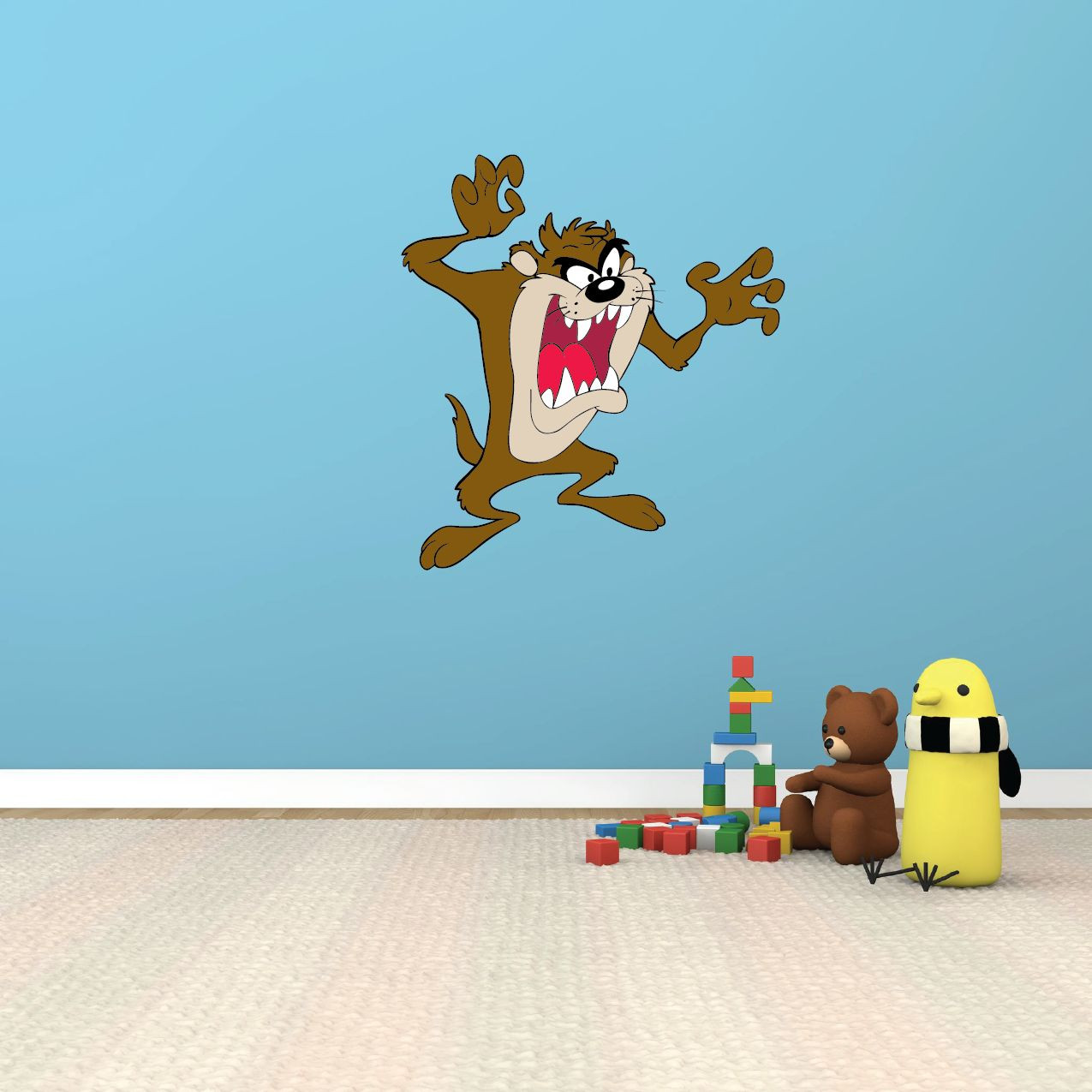Taz Tasmanian Devil Funny Cartoon Kids Room Wall Decor Sticker Decal 19"X25"