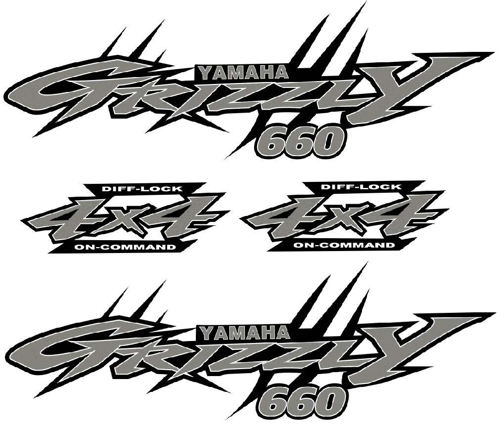 Yamaha Grizzly 660 4×4 Special Edition OEM ATV Tank Decal Sticker kit
