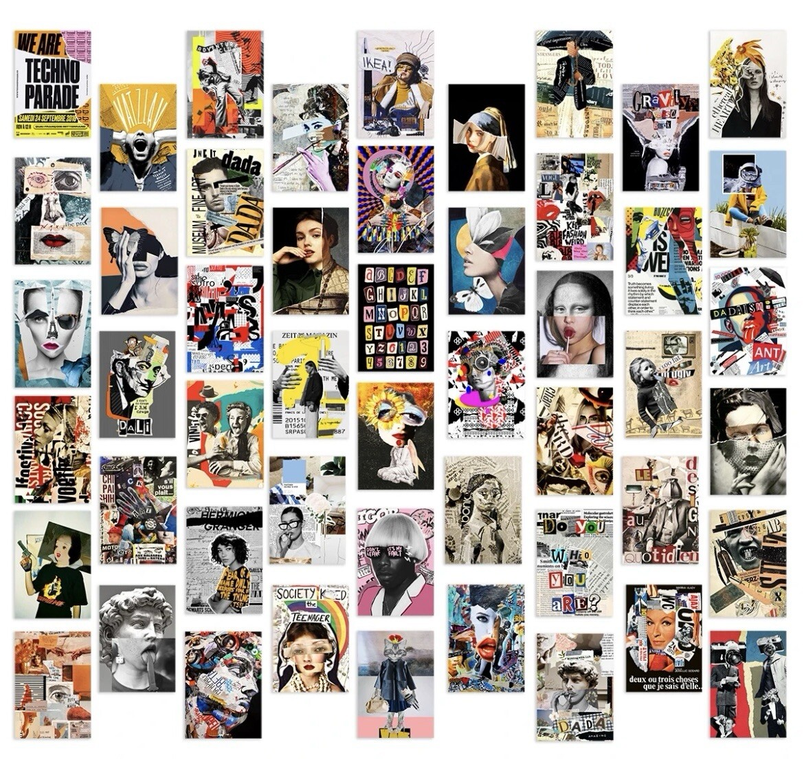 Cool Modern Art Aesthetic Stickers 50pk Skateboard Laptop Stickers Graffiti Fun