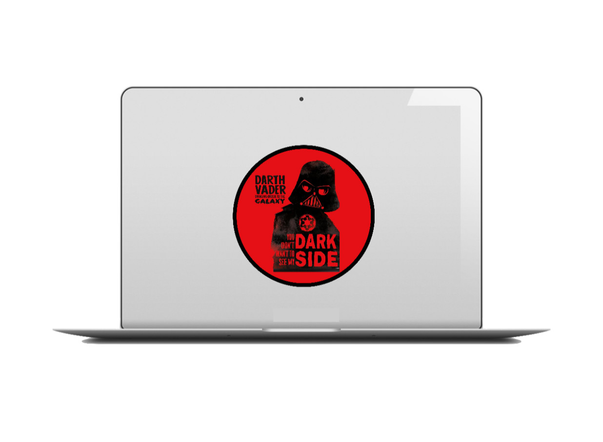 Darth Vader – (Dark Side) – 4" Handmade Vinyl Decal Vehicle Laptop Cooler Decor