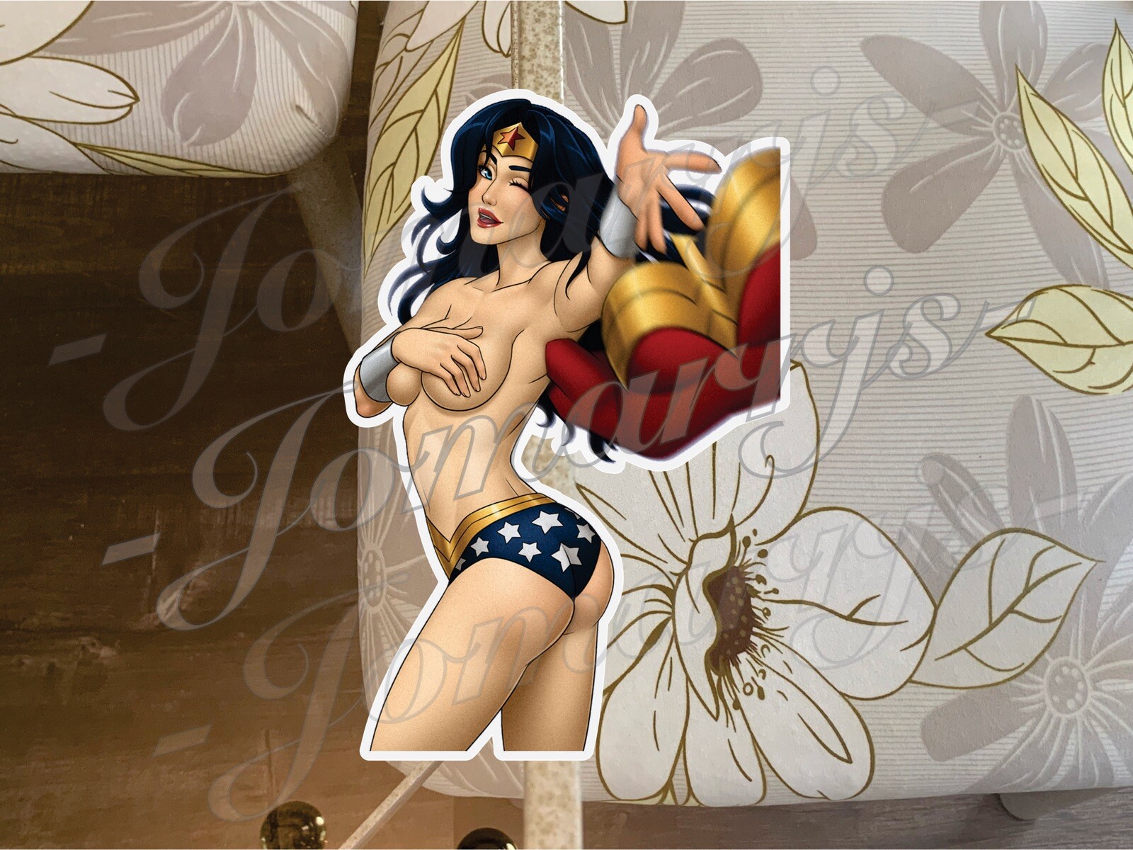Wonder Woman Anime Princess Diana Bikini Sticker Decal ecchi oppai waifu art 2