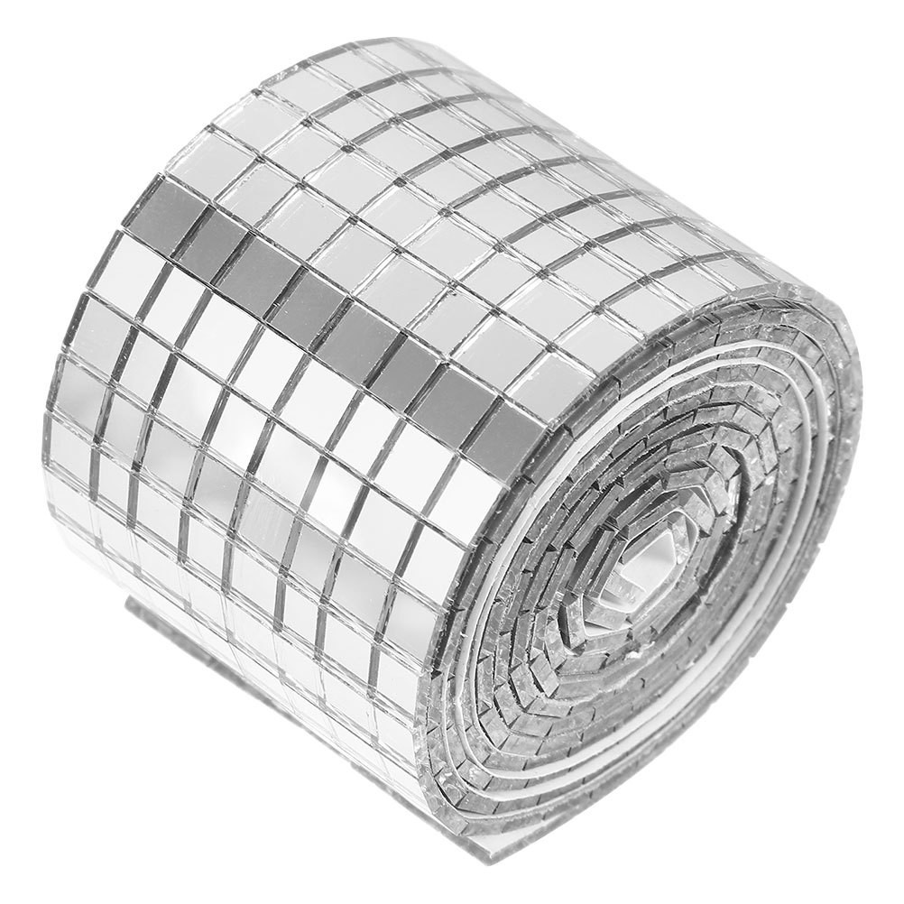 1 Roll Self-Adhesive Mirror Tiles Mirror Stickers Tiles bathroom wall decoration