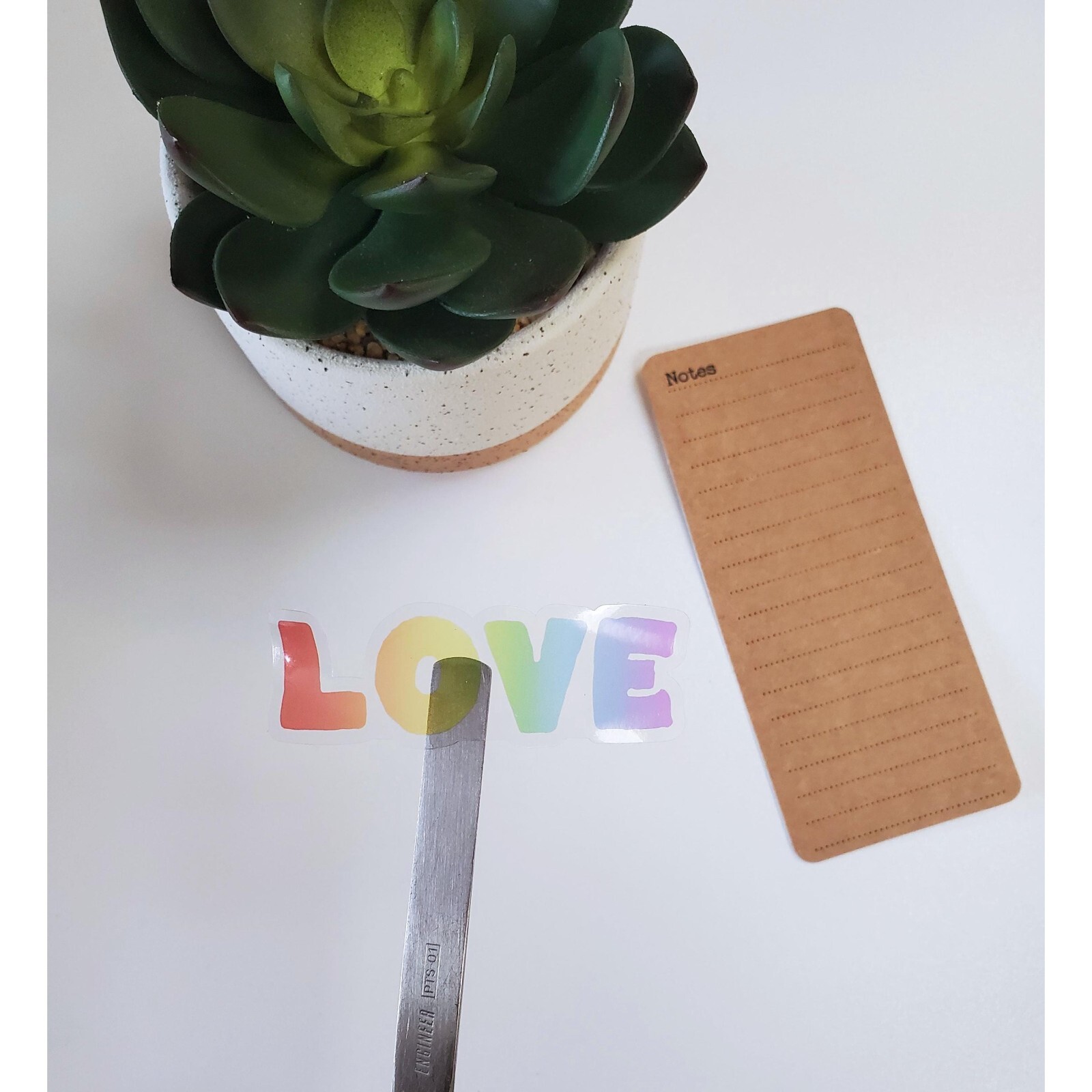 Love Text Sticker | Laptop, Water Bottle Sticker | Clear Transparent Vinyl