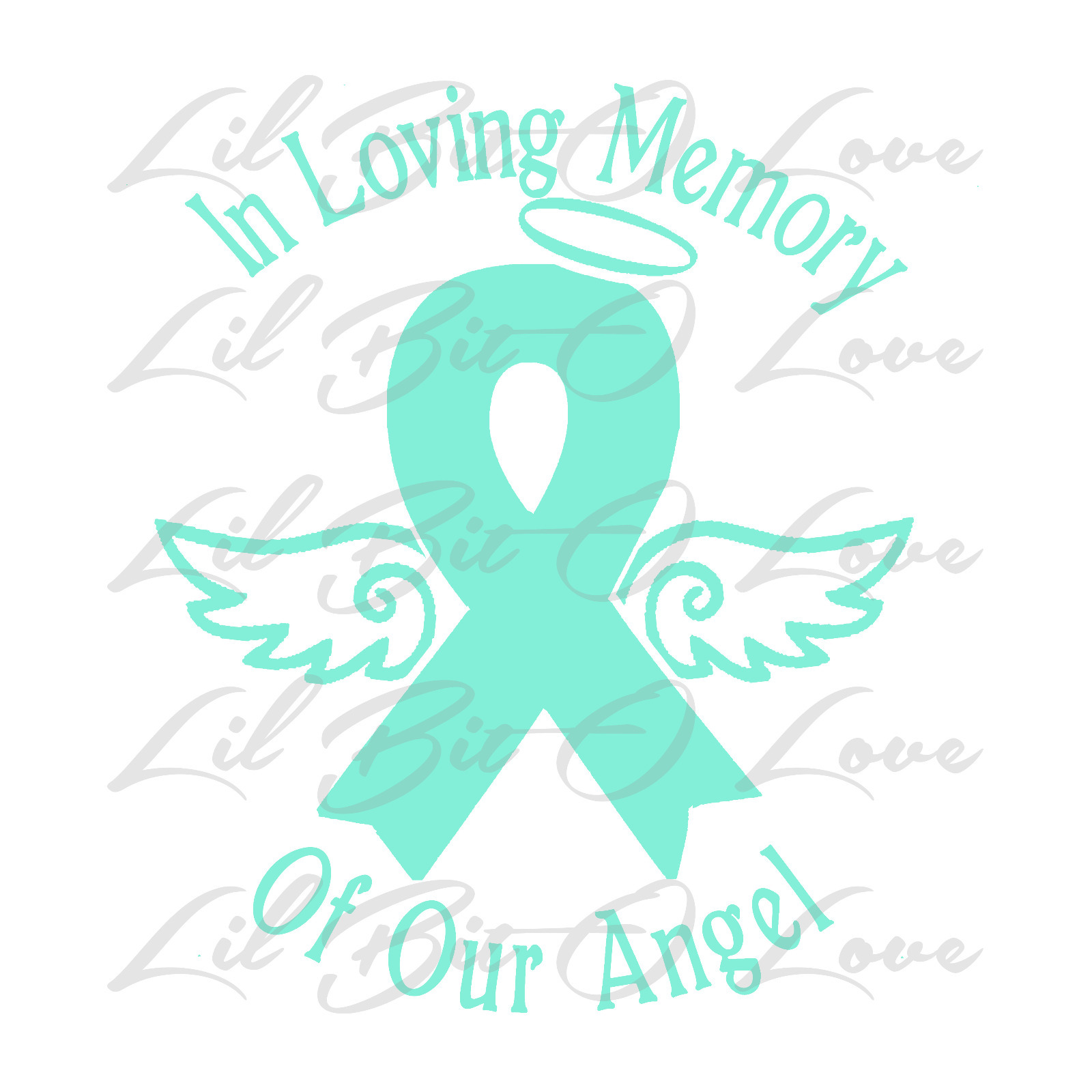 IN LOVING MEMORY OF OUR ANGEL VINYL DECAL STICKER INFANCY PREGNANCY BABY LOSS