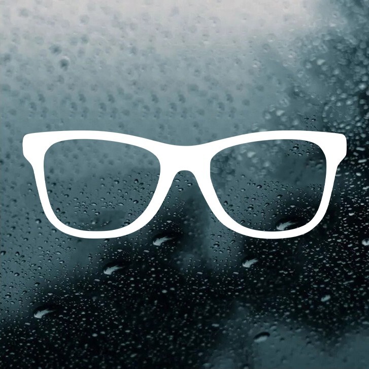 Glasses Horn Rimmed Vinyl Decal | Sunglasses Eyeglasses Retro Fashion Hipster