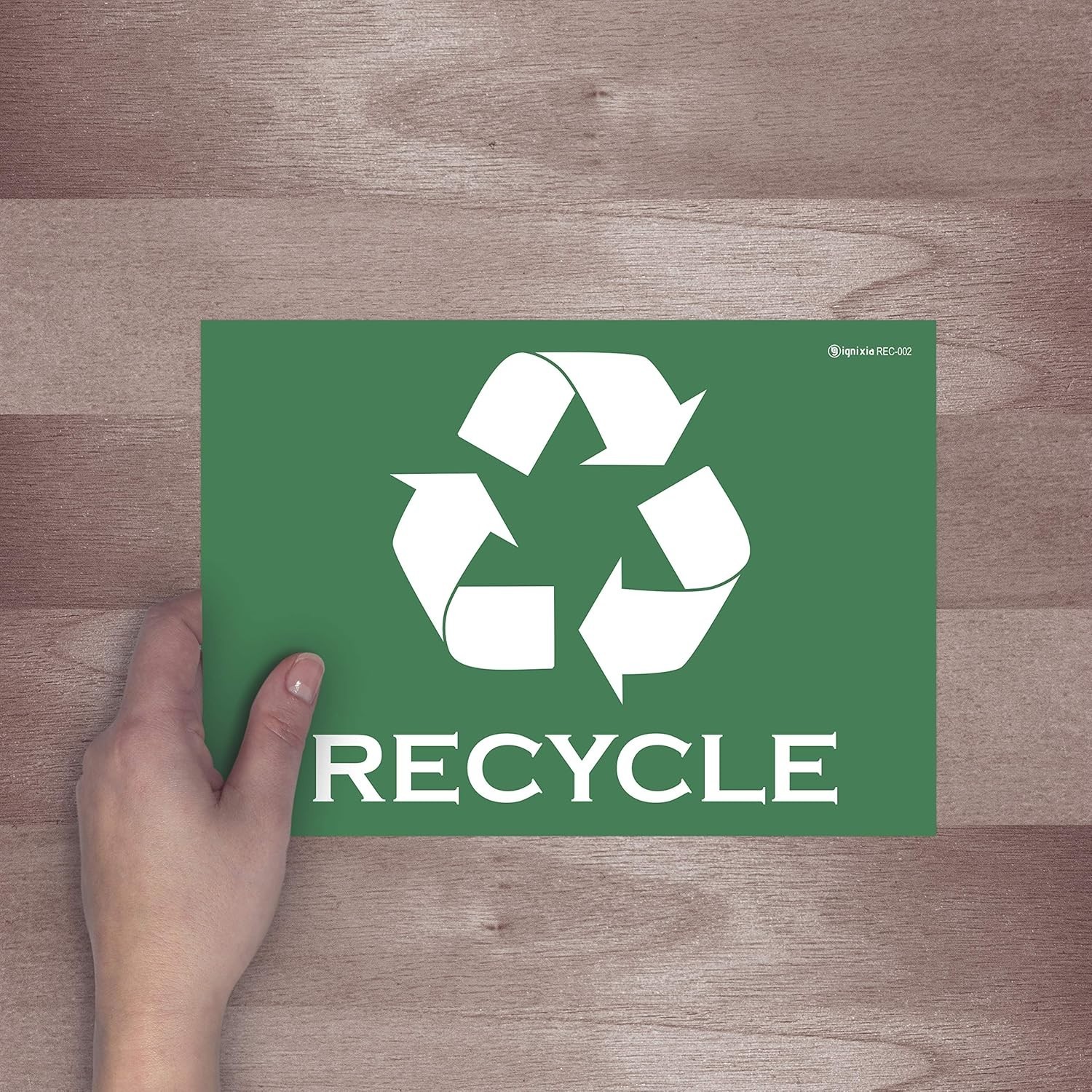 Eco-Friendly Trash and Recycling Stickers – 2 Pack, 10×7 Inches, Bright Green