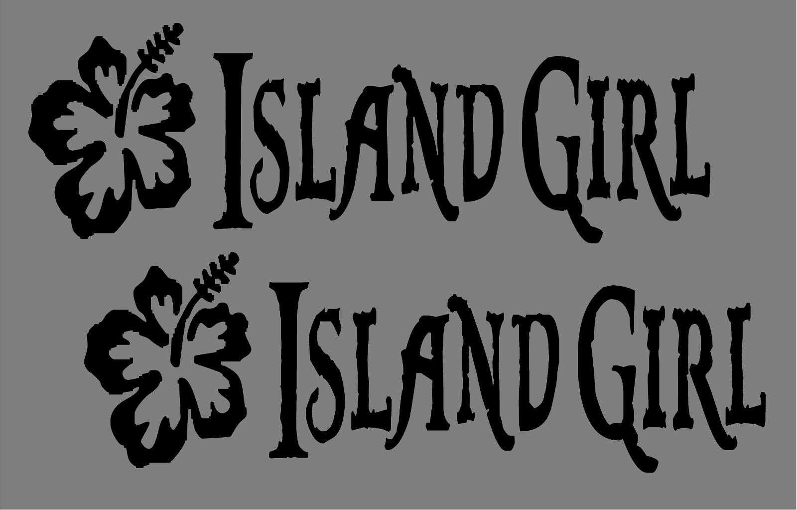 Island Girl Decal Set of Two Car Truck Window Vinyl Decals Beach Sticker