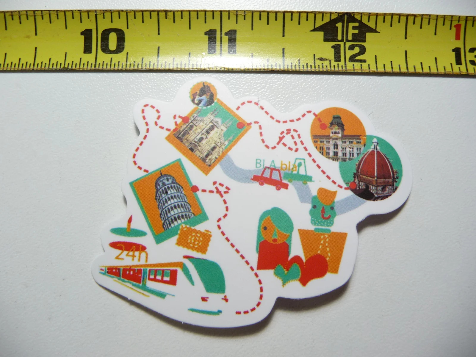 ITALY TRAVELING AROUND ITALIAN SMALL STICKER DECAL VACATION TRIP VISIT MEMORIES
