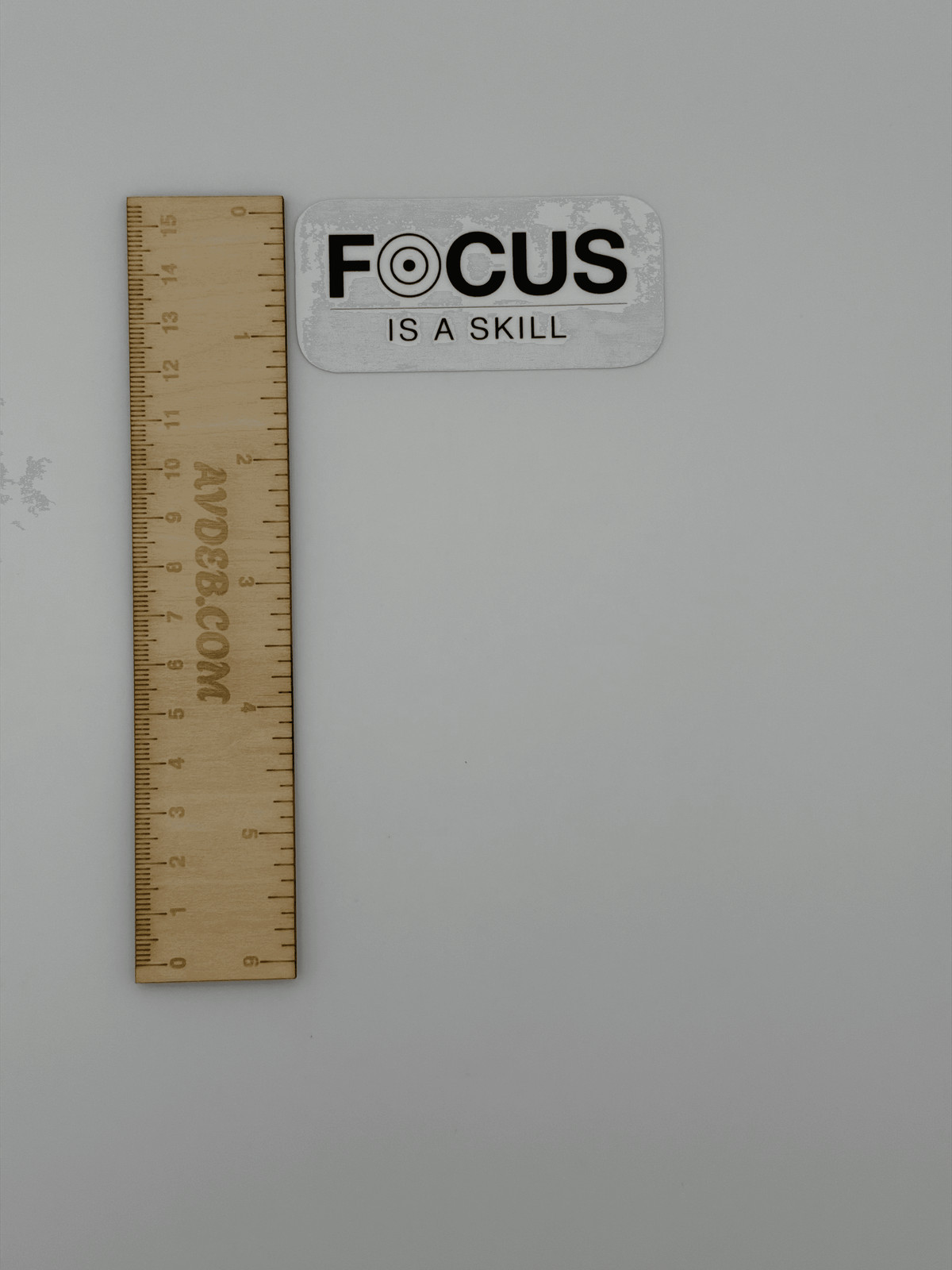 Focus Is a Skill Vinyl Sticker Black White 3×1.75 Motivational Laptop Decal